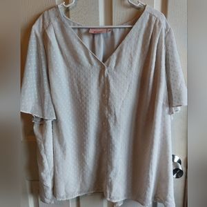 Womens 3x Blouse off-white